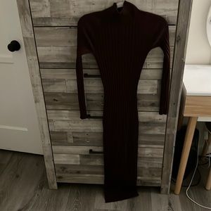 Vici S brown sweater dress